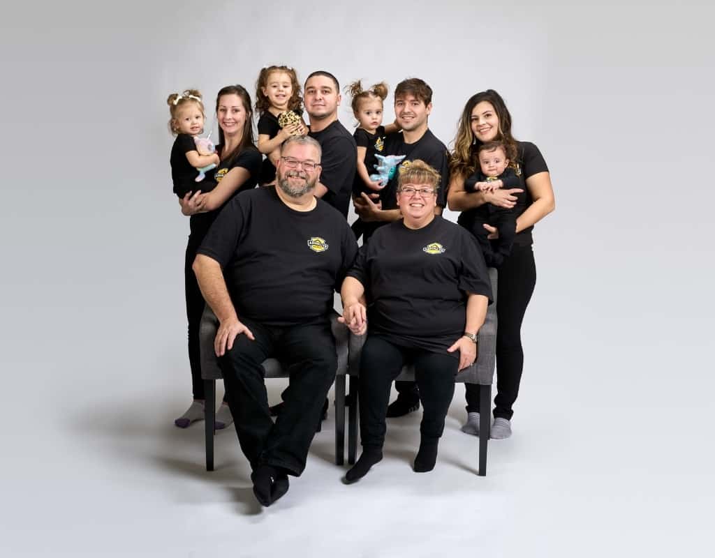 promo photo of hazzard family at absolute comfort